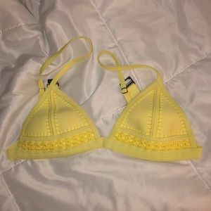 Medium Triangl Bikini Top- Bright Yellow